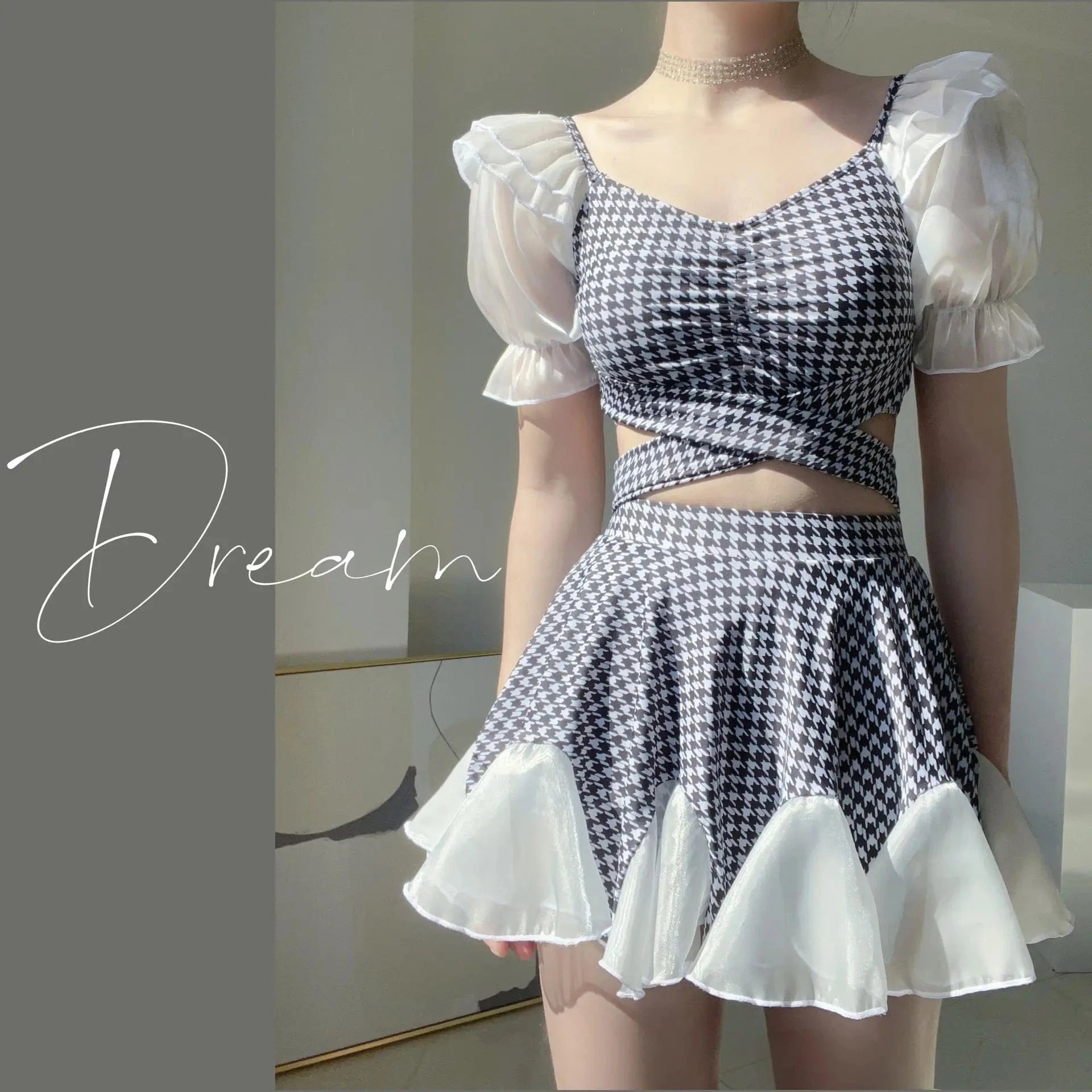 Sexy Solid Slimming swimsuit skirt Women Swimwear Skirt Set