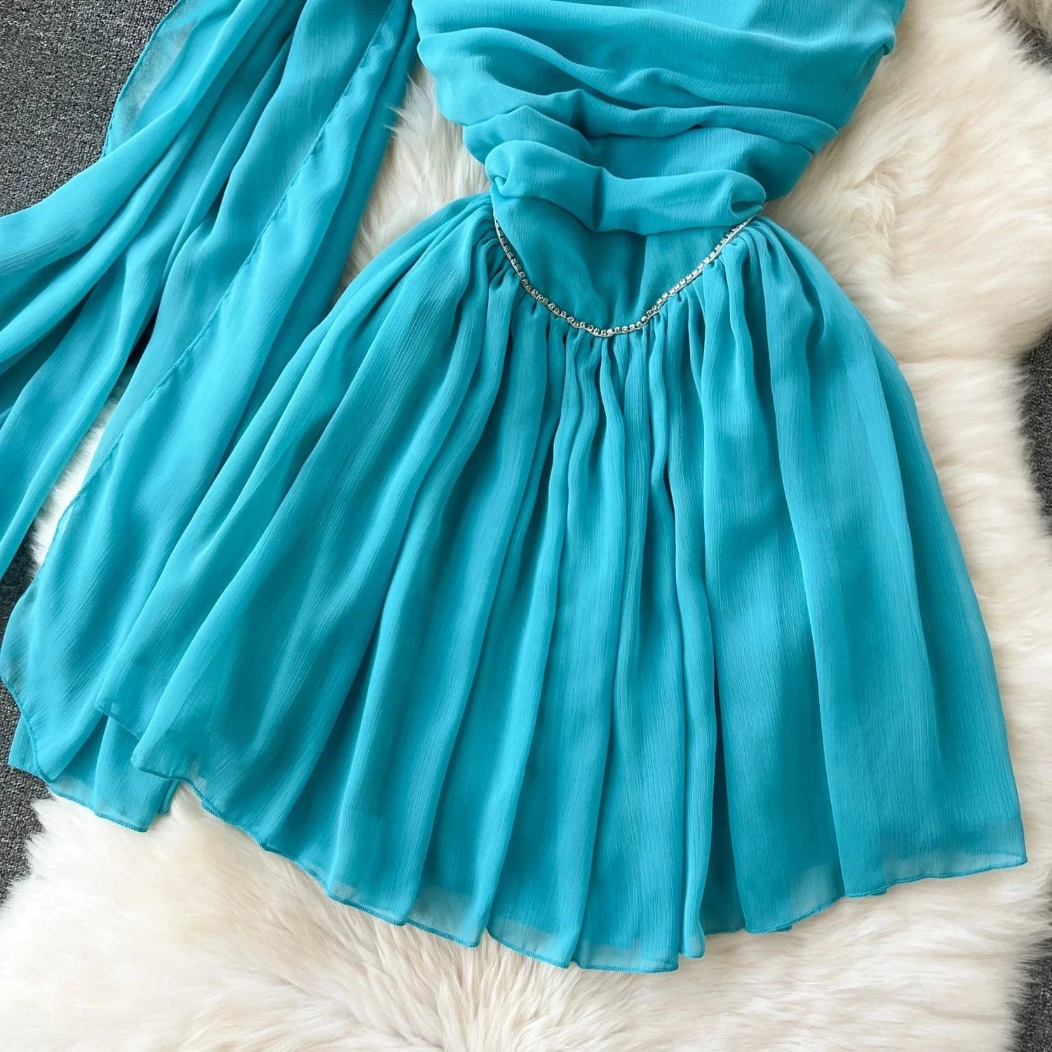 Sexy Strapless Pleated Midi Dress For Women Sleeveless Empire Lace Vestidos Ladies Elegant Dresses Clothes Women