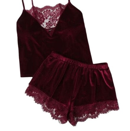 Sexy Velvet Womens Pajamas Pijamas Mujer Pyjama Femme 2 Piece Set
