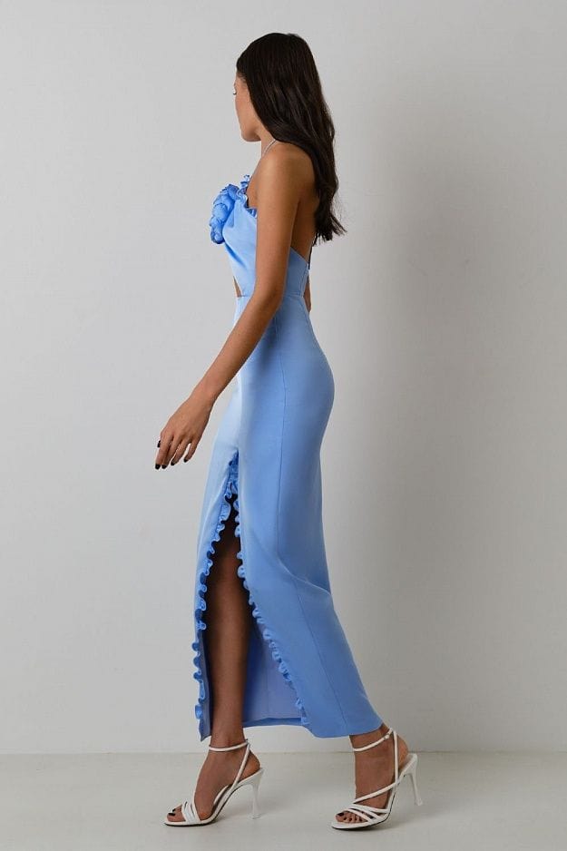 Sexy Women 3D Floral Halter Bandage Dress Summer Holiday Vacation Long Casual Dress