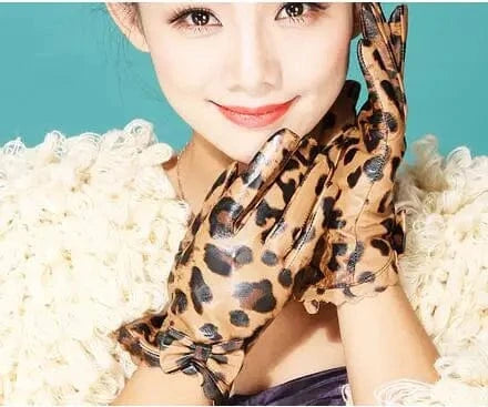 Sexy women dress thin fashion party gloves leather