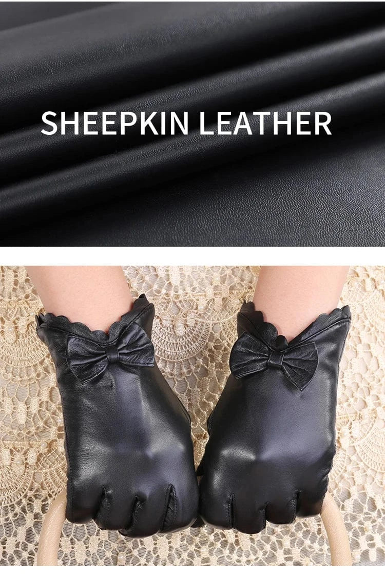 Sexy women dress thin fashion party gloves leather