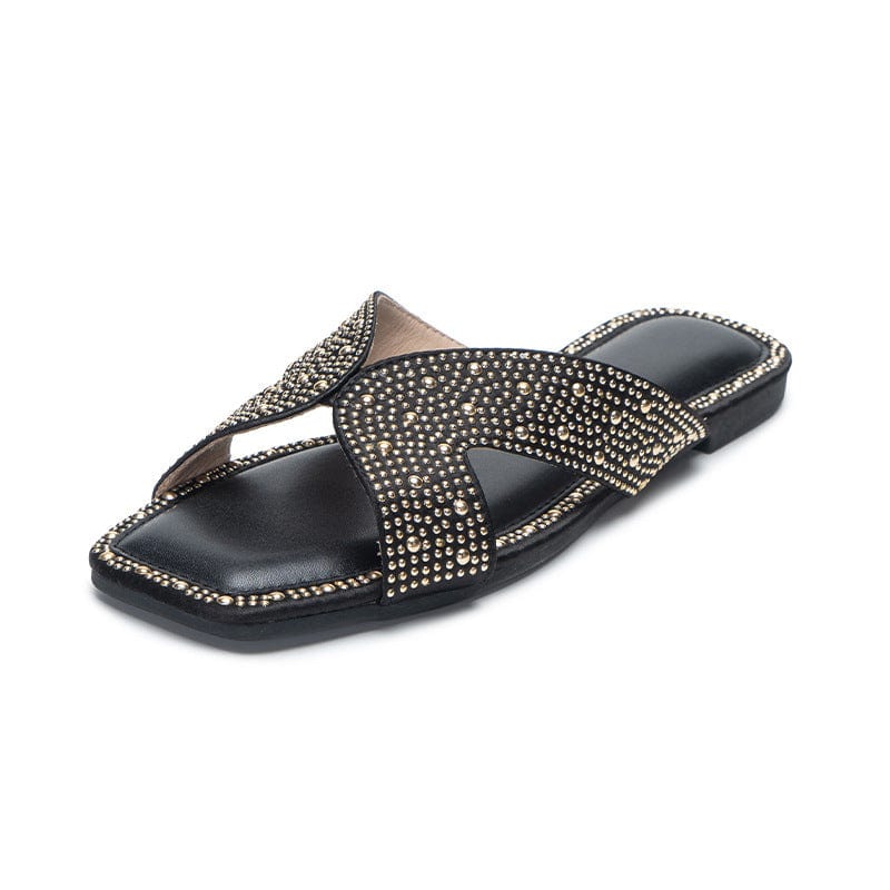 sh11454a Beach slippers ladies fashion wear sequin beach slippers for women