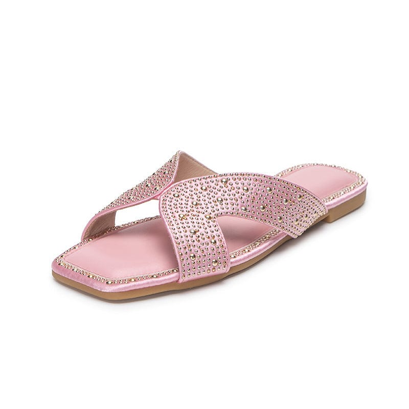 sh11454a Beach slippers ladies fashion wear sequin beach slippers for women