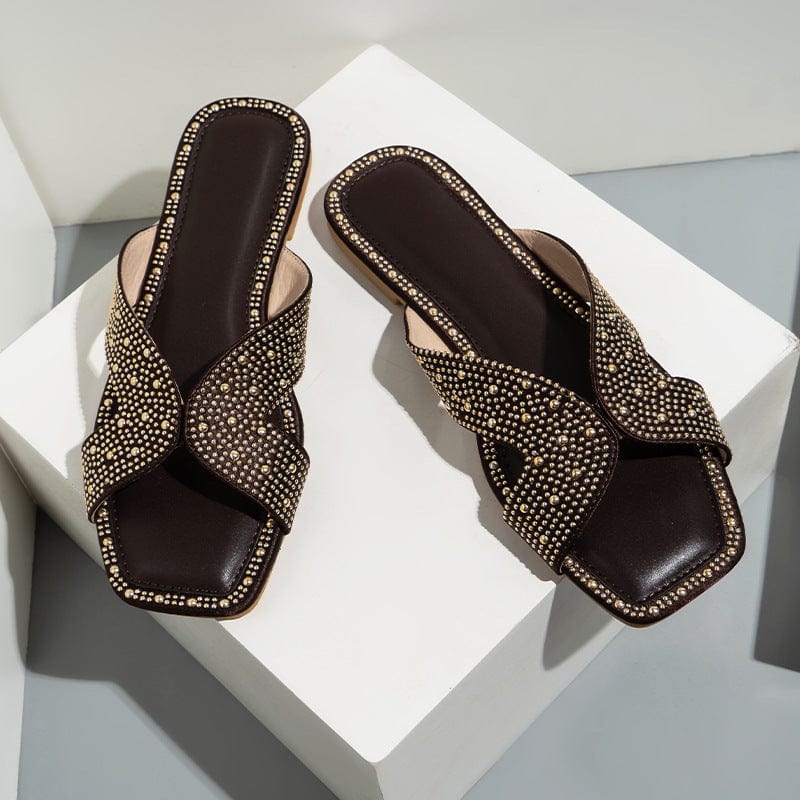 sh11454a Beach slippers ladies fashion wear sequin beach slippers for women