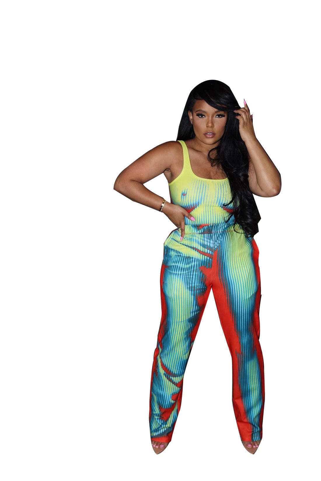 Sharee Spring Summer Best Selling Products 2023 Sexy 3d Body Print Two Piece Set Women Clothing Street