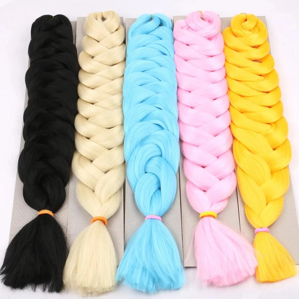 Shipping by DHL50packs/carton 165g solid 82inch and ombre 64inch synthetic jumbo braid