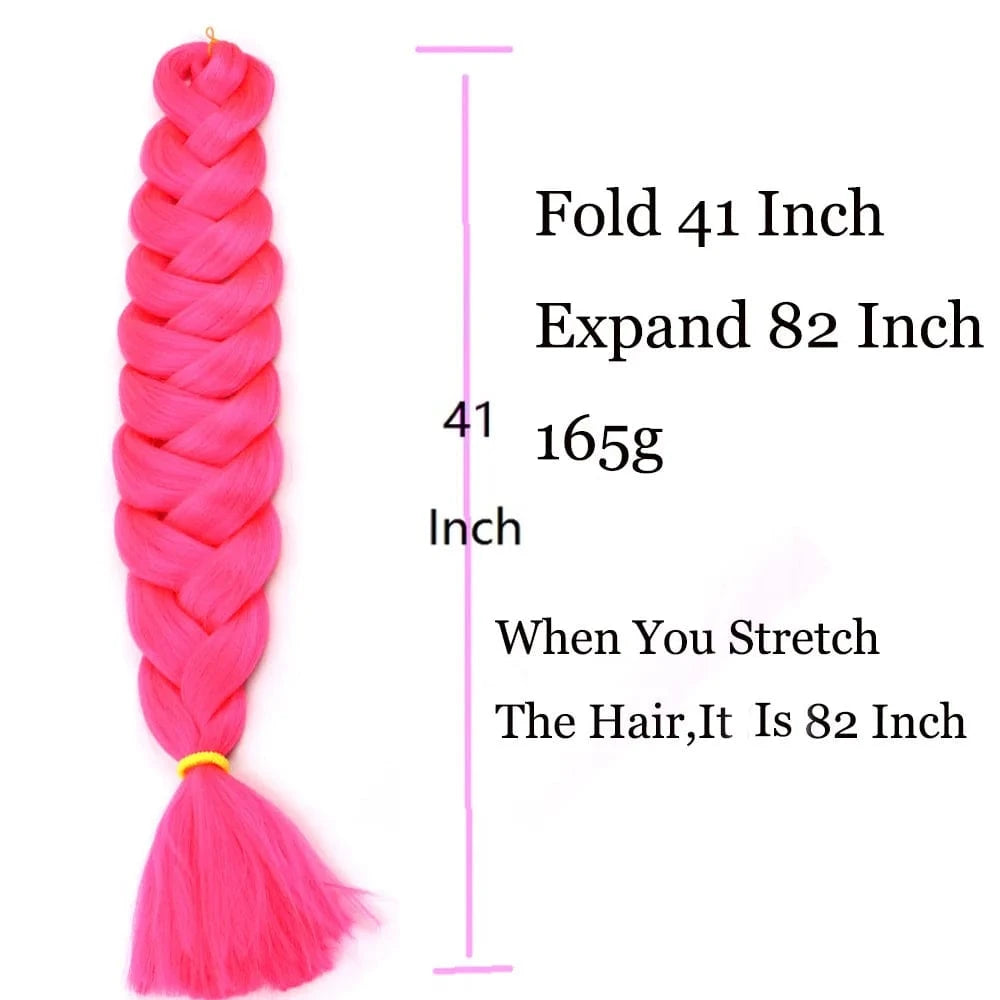 Shipping by DHL50packs/carton 165g solid 82inch and ombre 64inch synthetic jumbo braid