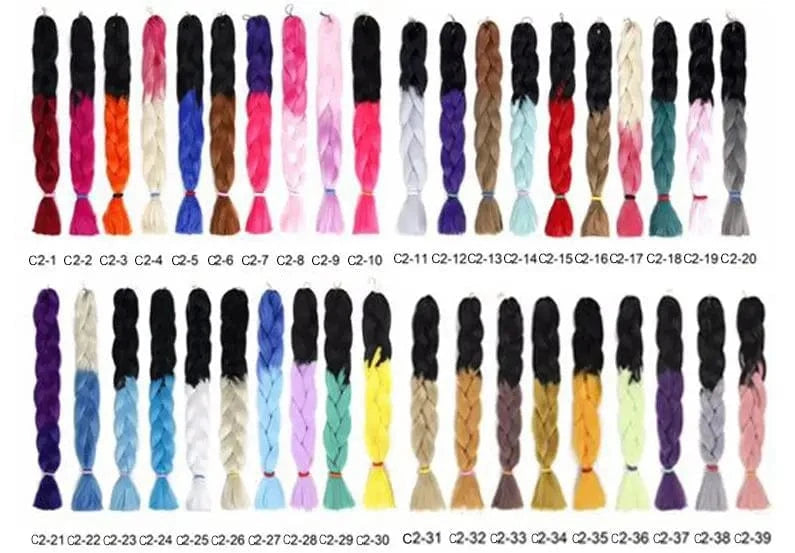 Shipping by DHL50packs/carton 165g solid 82inch and ombre 64inch synthetic jumbo braid