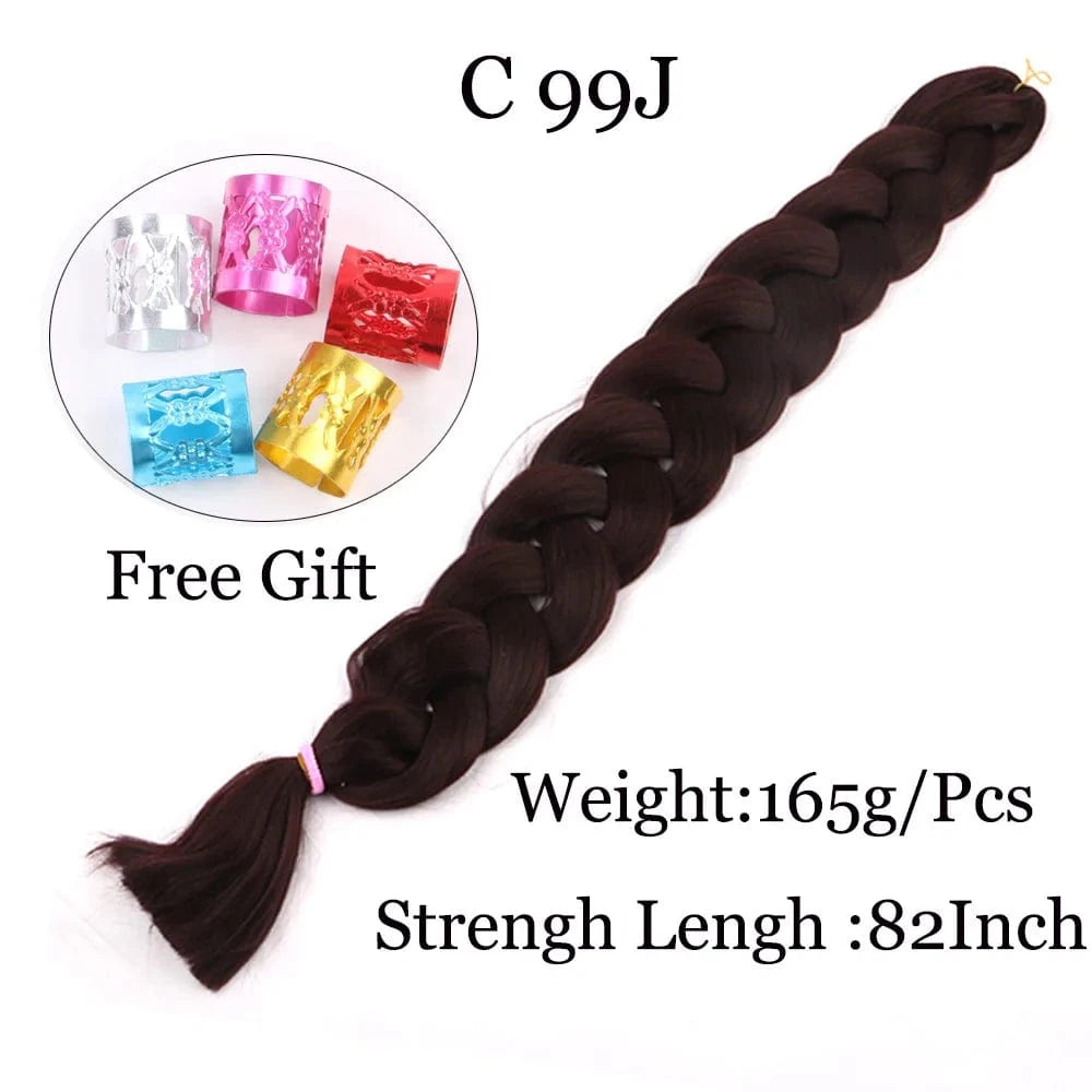Shipping by DHL50packs/carton 165g solid 82inch and ombre 64inch synthetic jumbo braid