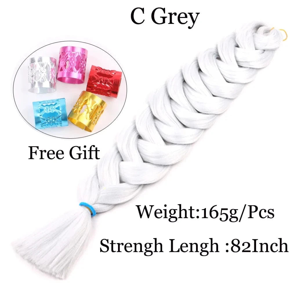 Shipping by DHL50packs/carton 165g solid 82inch and ombre 64inch synthetic jumbo braid