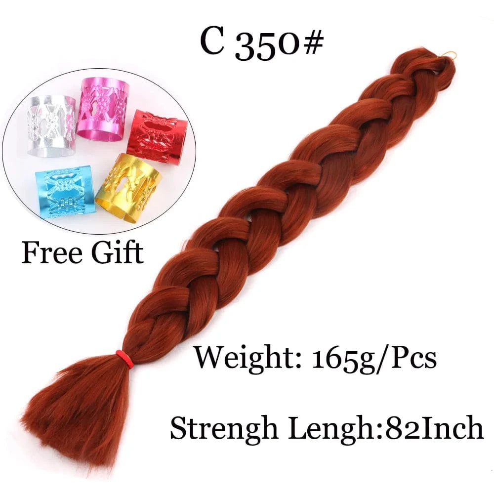 Shipping by DHL50packs/carton 165g solid 82inch and ombre 64inch synthetic jumbo braid