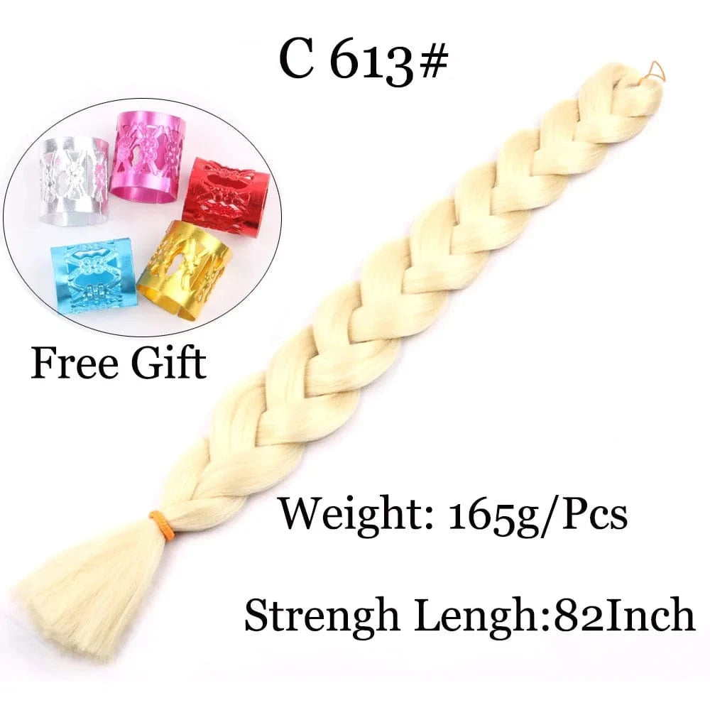 Shipping by DHL50packs/carton 165g solid 82inch and ombre 64inch synthetic jumbo braid