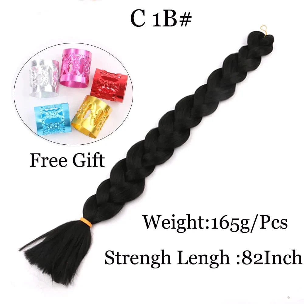 Shipping by DHL50packs/carton 165g solid 82inch and ombre 64inch synthetic jumbo braid