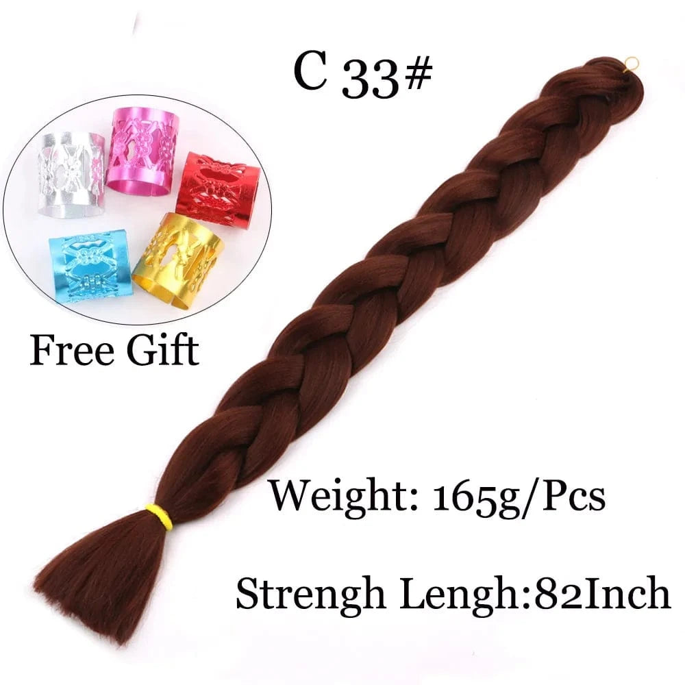 Shipping by DHL50packs/carton 165g solid 82inch and ombre 64inch synthetic jumbo braid