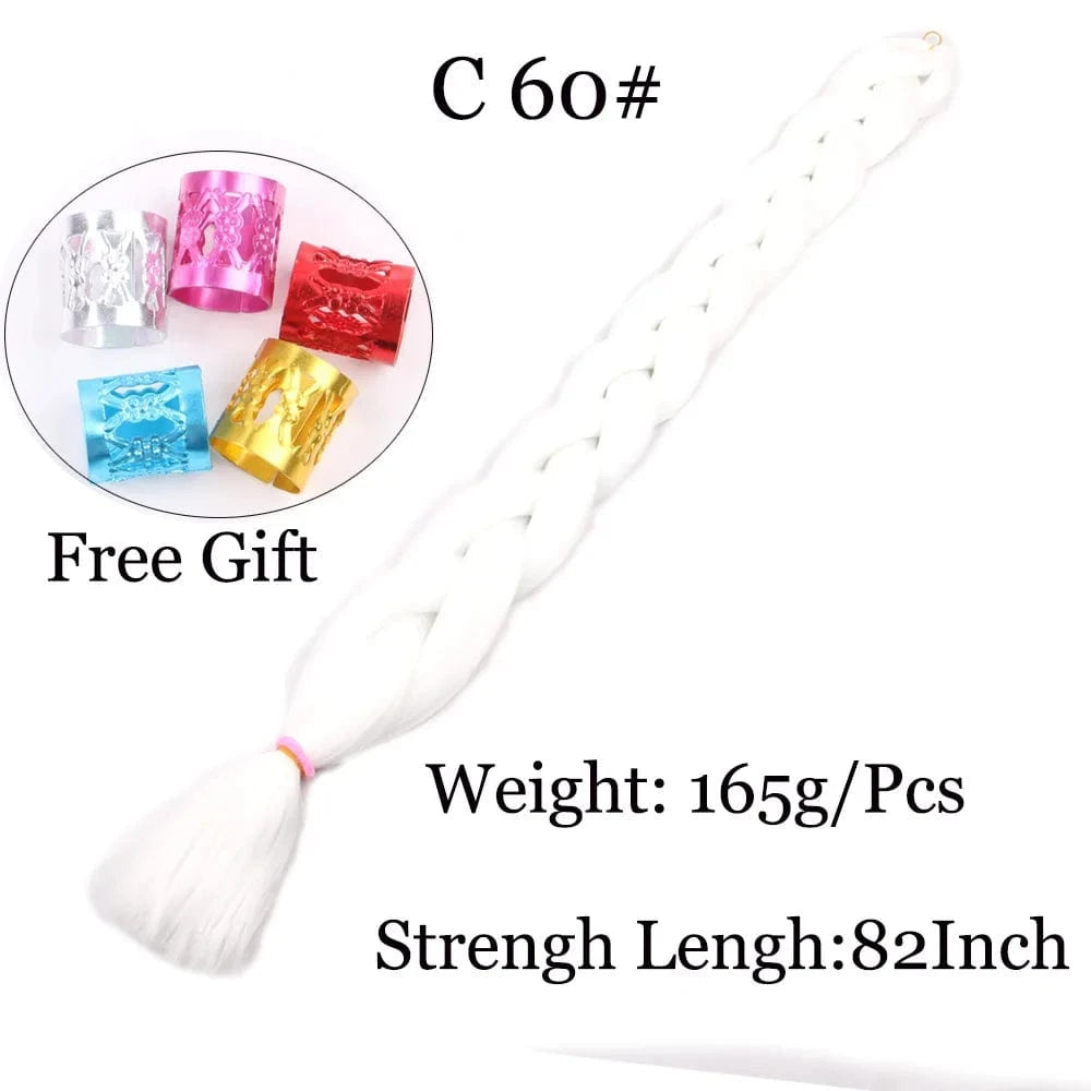 Shipping by DHL50packs/carton 165g solid 82inch and ombre 64inch synthetic jumbo braid