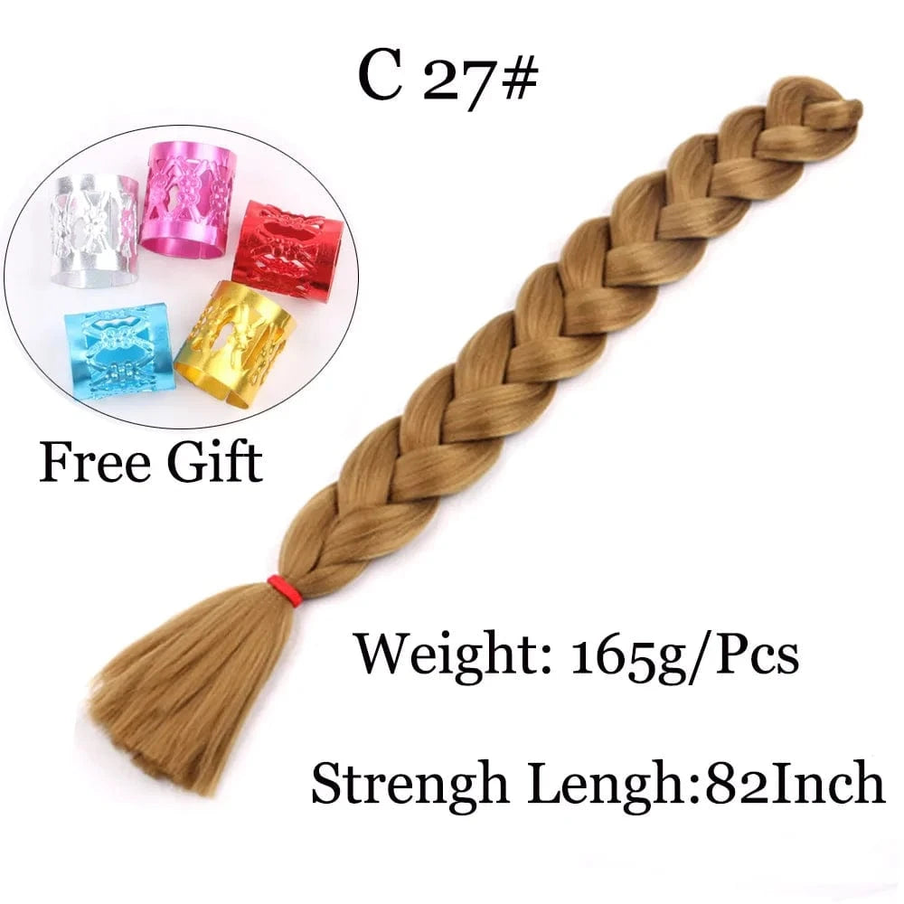 Shipping by DHL50packs/carton 165g solid 82inch and ombre 64inch synthetic jumbo braid