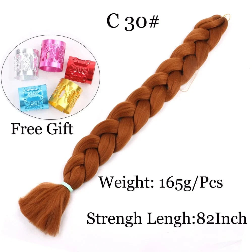 Shipping by DHL50packs/carton 165g solid 82inch and ombre 64inch synthetic jumbo braid