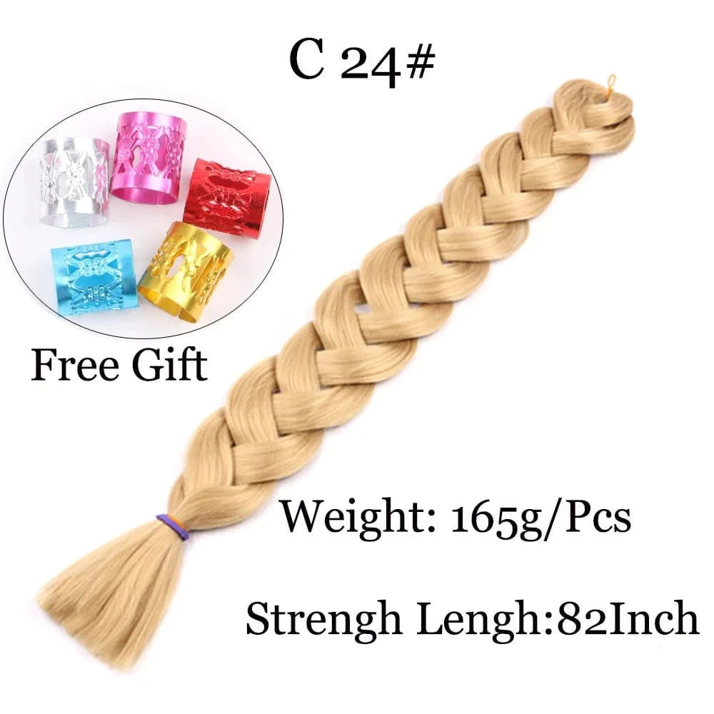 Shipping by DHL50packs/carton 165g solid 82inch and ombre 64inch synthetic jumbo braid