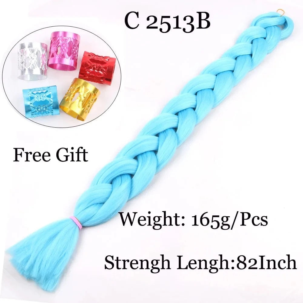 Shipping by DHL50packs/carton 165g solid 82inch and ombre 64inch synthetic jumbo braid