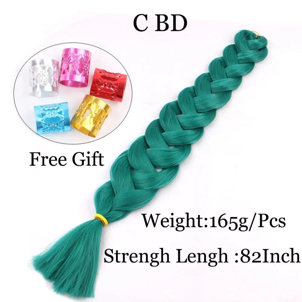 Shipping by DHL50packs/carton 165g solid 82inch and ombre 64inch synthetic jumbo braid