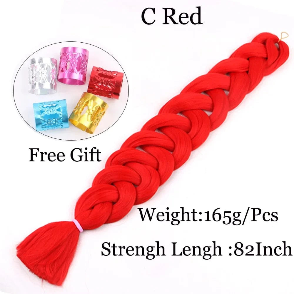 Shipping by DHL50packs/carton 165g solid 82inch and ombre 64inch synthetic jumbo braid