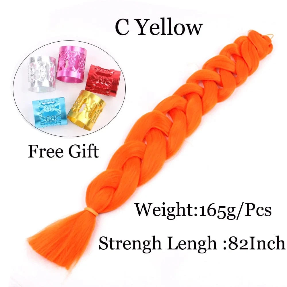 Shipping by DHL50packs/carton 165g solid 82inch and ombre 64inch synthetic jumbo braid