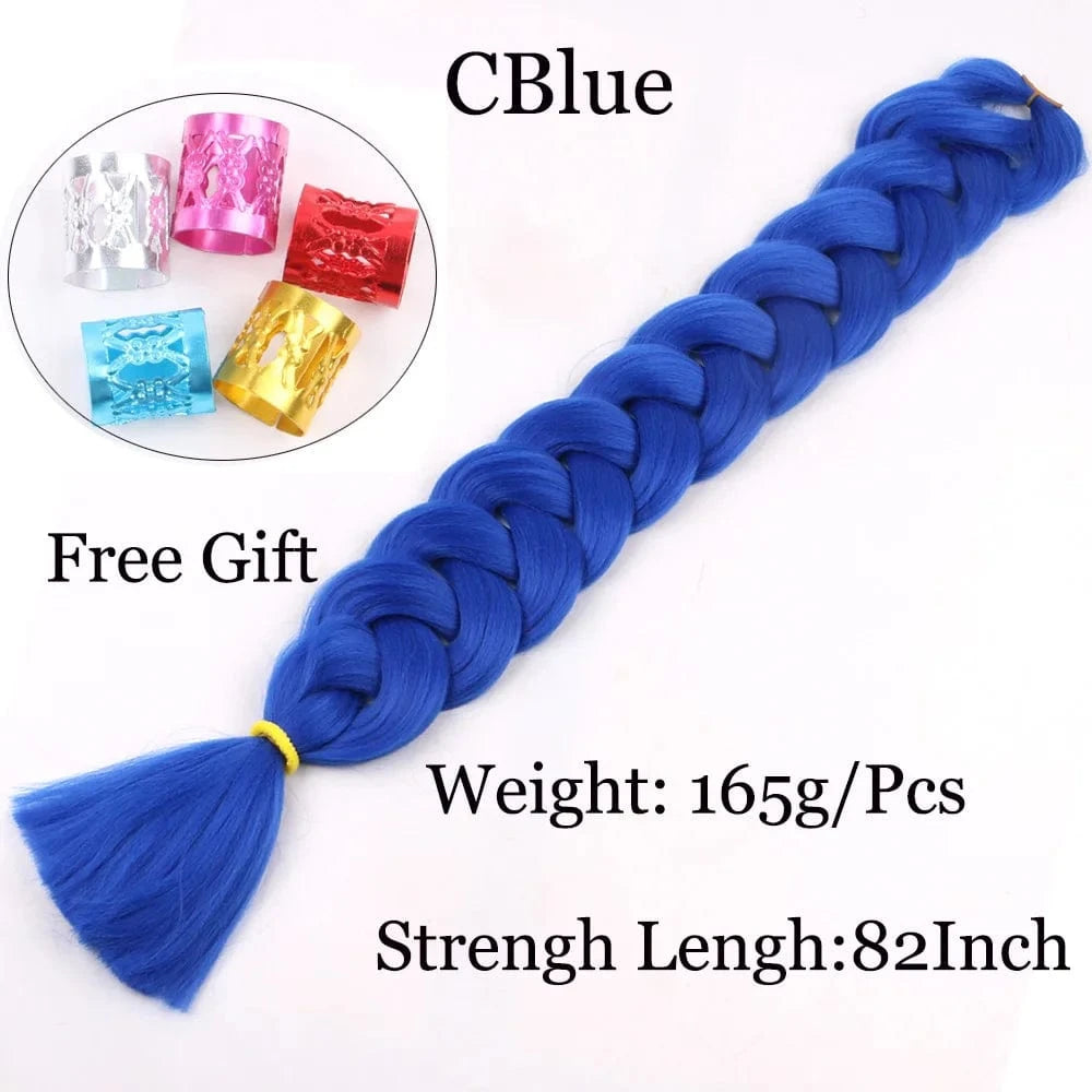 Shipping by DHL50packs/carton 165g solid 82inch and ombre 64inch synthetic jumbo braid