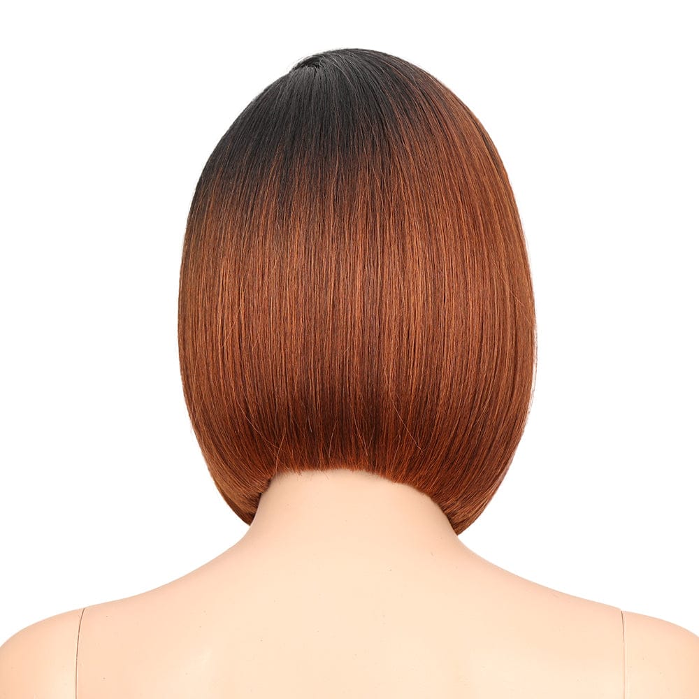 short bob wig sleek wholesale hot selling cheap heat resistant fiber bob straight lace part frontal synthetic hair wig for women