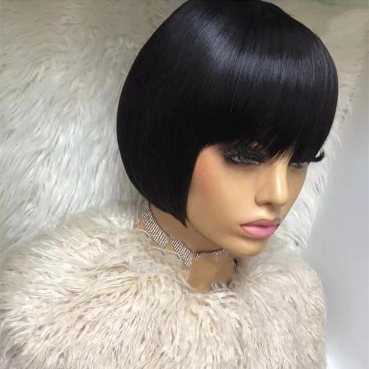Short Bob Wigs #613 Color Silky Straight Brazilian Hair None Lace Wigs for Black Women