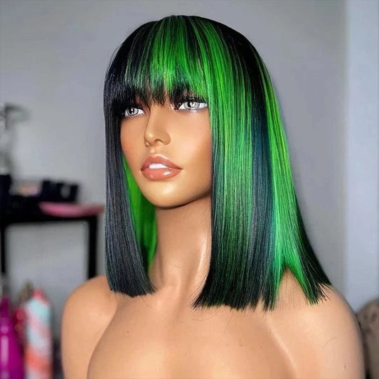 short brazilian ombre colored 13x6 lace front wigs Raw Peruvian Bob Brazilian Human Hair Lace Front mink brazilian hair bob wigs