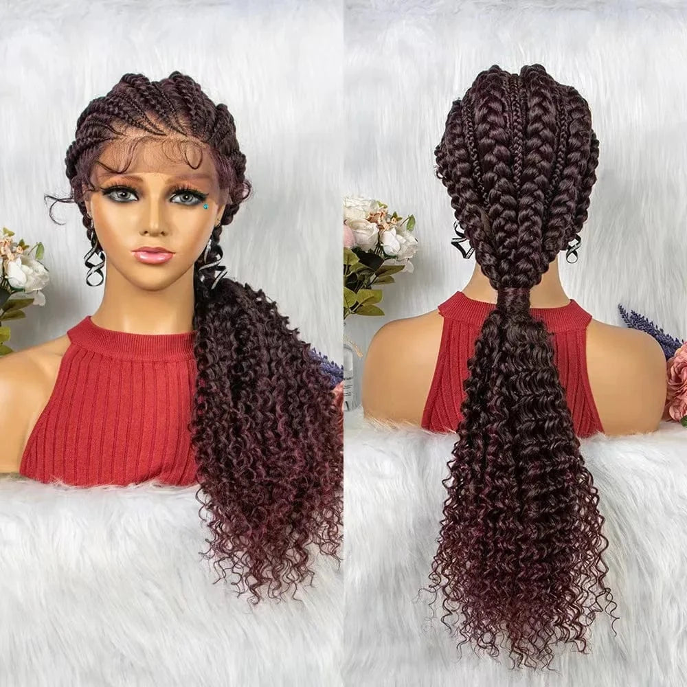 short curly braid wig for black woman wholesale braided lace wigs glueless braid wig vendors
