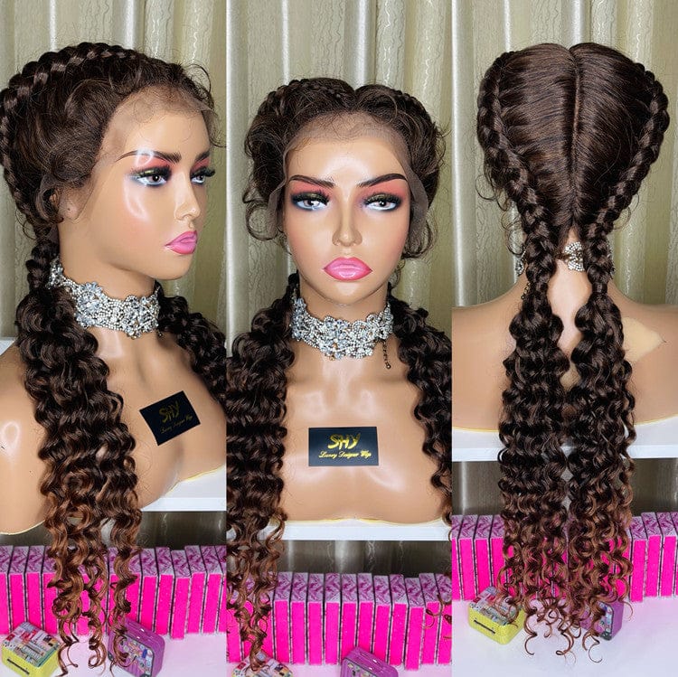 SHY HAIR New T Part Synthetic Hair Braid Wigs For Women Instant Shipping In Stock