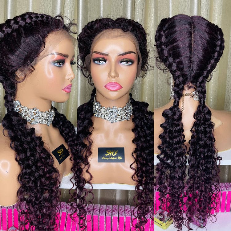 SHY HAIR New T Part Synthetic Hair Braid Wigs For Women Instant Shipping In Stock
