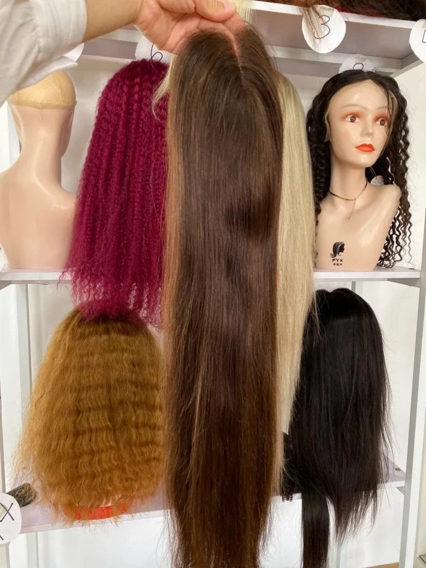 Silky Human Hair Toupee Mid Part Glueless Clip In Hair Base Topper For Women Vietnamese Cuticle Aligned Hair Fast Shipping