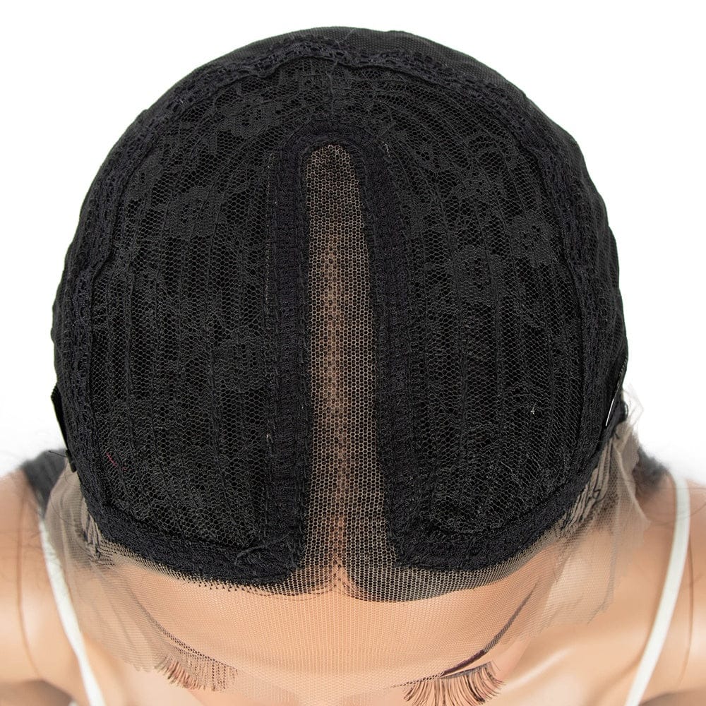 Silky straight 18 to 28 inches  Hd T Swiss Lace Front new fiber mix Human Hair Wigs Transparent for Black Women with Baby Hair