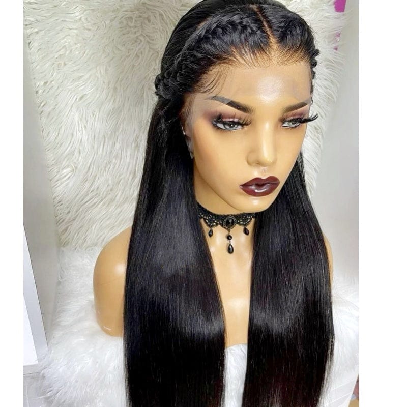 silky straight virgin hair 30inch virgin cuticle aligned full lace frontal hair wigs for black women hd 13x6 lace frontal wig