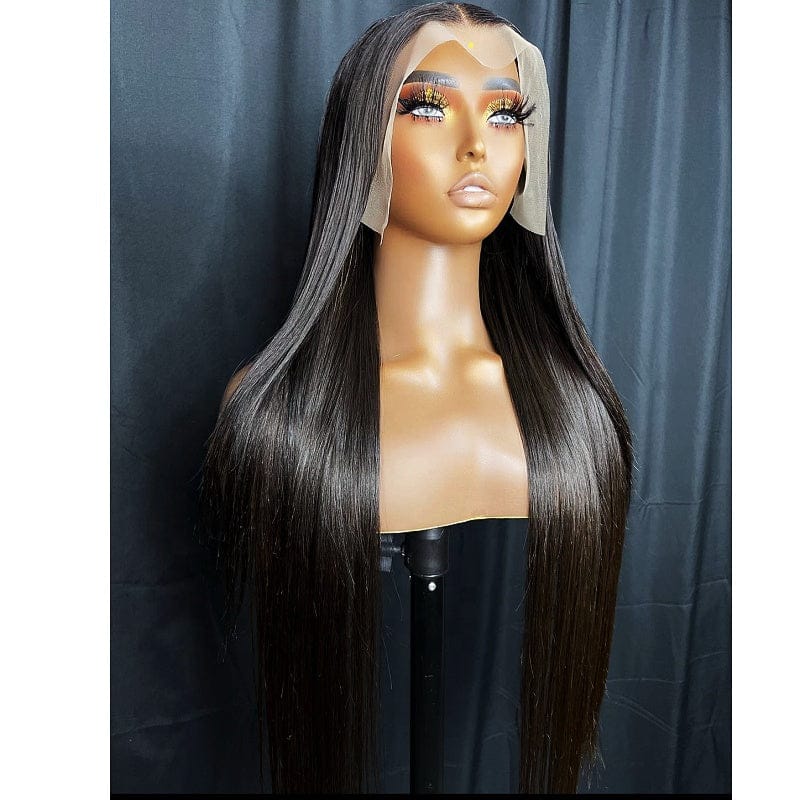 silky straight virgin hair 30inch virgin cuticle aligned full lace frontal hair wigs for black women hd 13x6 lace frontal wig
