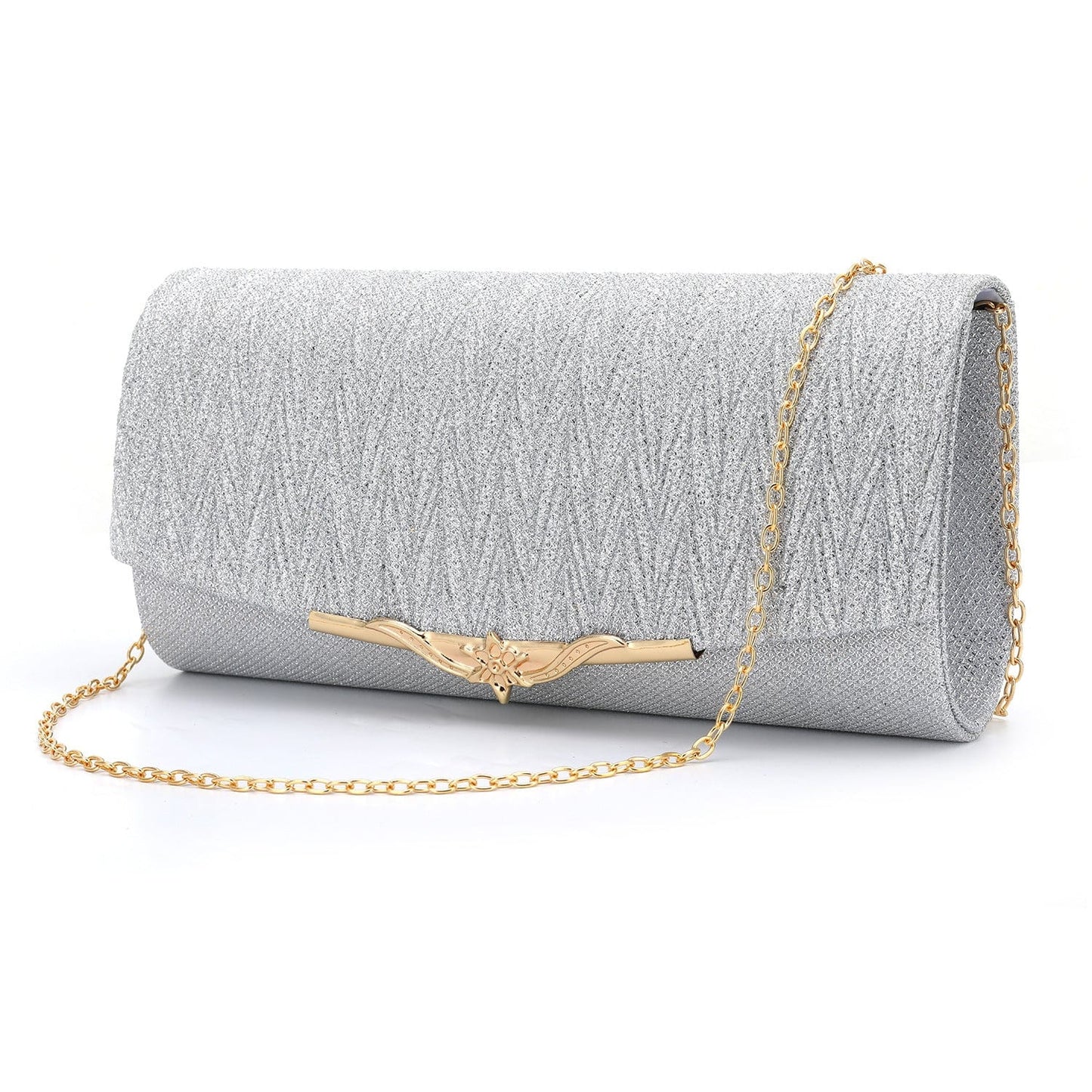 silv er Occidental Dinner Fashion Women's Evening Dress Bag Handheld Bag Party Metal Pleated Women's Bag
