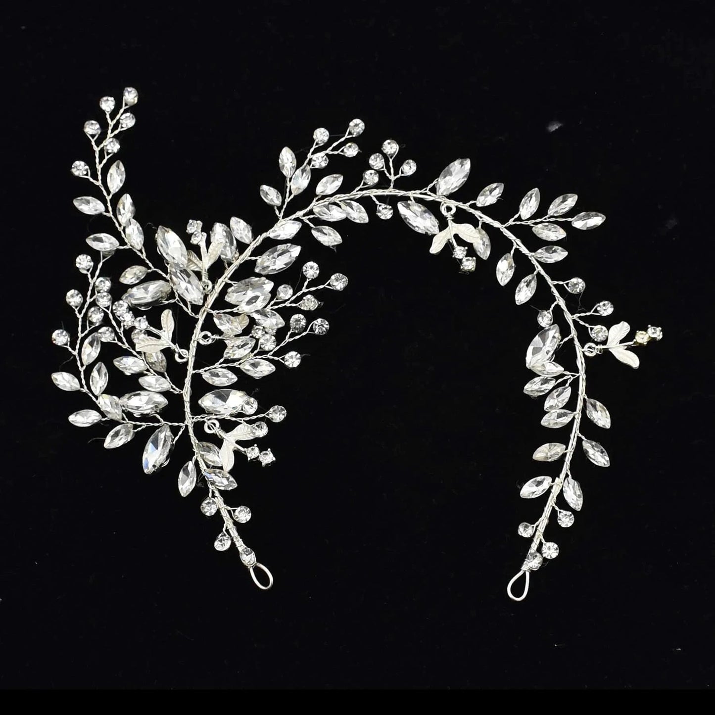 Silver Crystal Wedding Headband Silver Bride Hair piece Wedding Hair Accessories