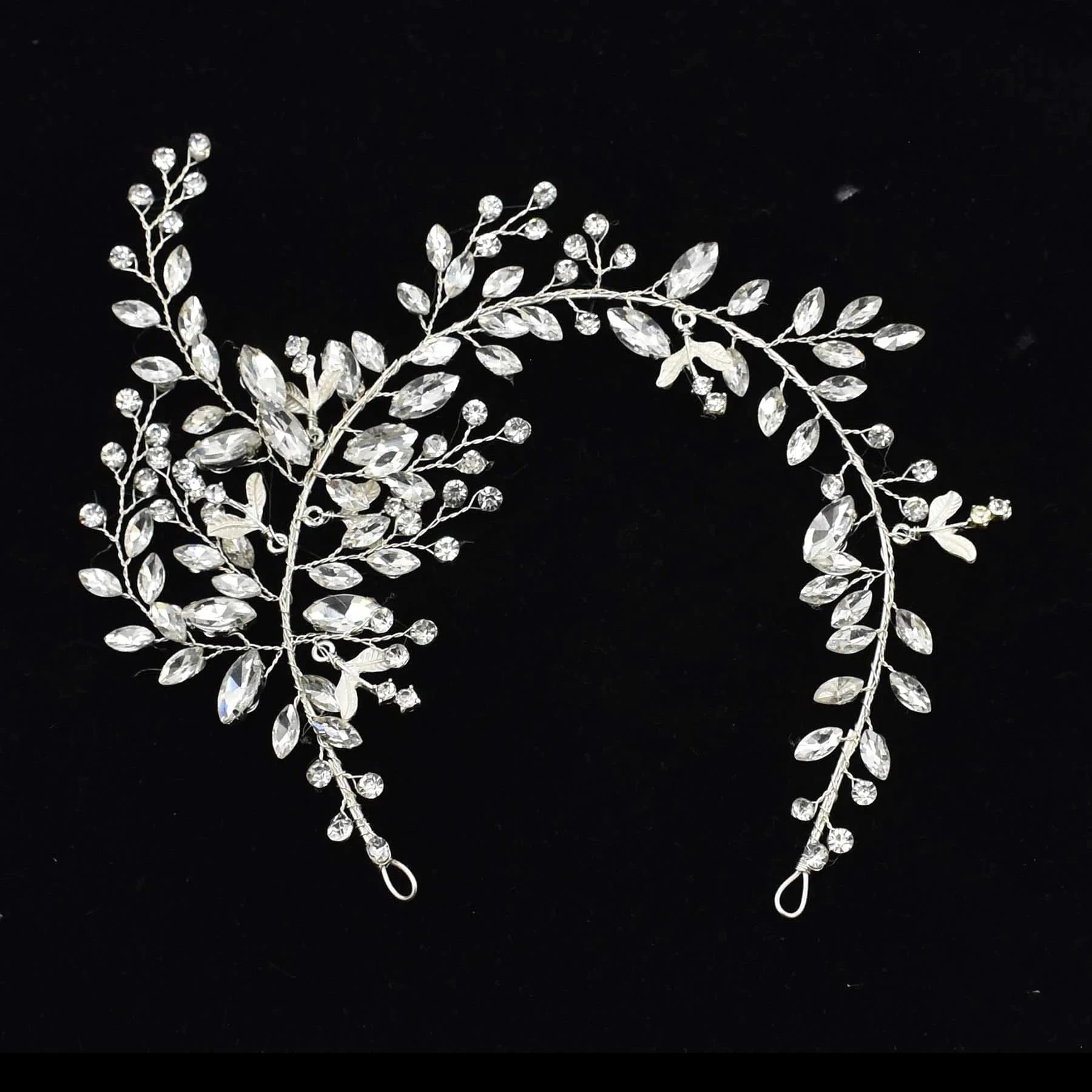 Silver Crystal Wedding Headband Silver Bride Hair piece Wedding Hair Accessories