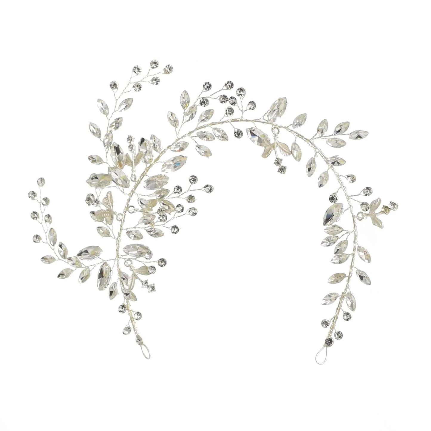 Silver Crystal Wedding Headband Silver Bride Hair piece Wedding Hair Accessories