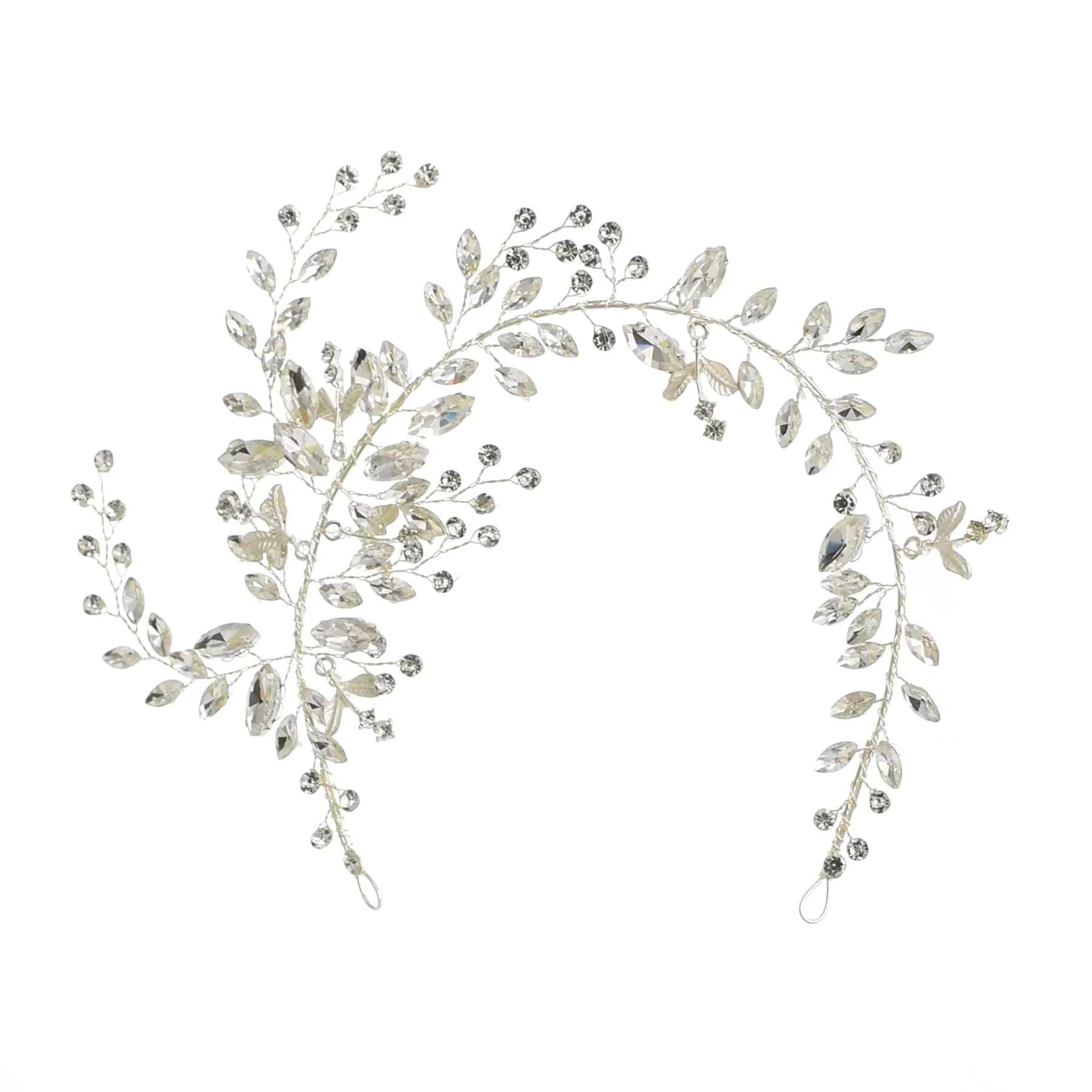 Silver Crystal Wedding Headband Silver Bride Hair piece Wedding Hair Accessories