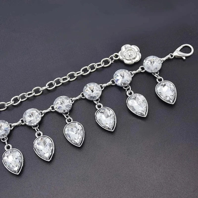 silver Fashion Body Jewelry Plated Silver Crystal Sexy Belly Diamond Waist Chain for Women Jewelry