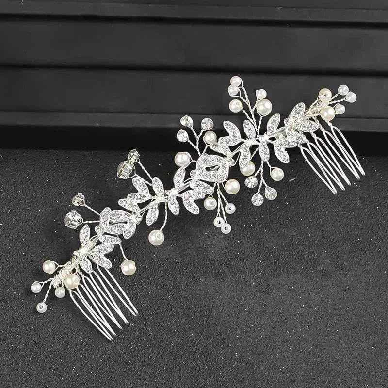 Silver Fashion Luxury Wedding Full Crystal Wedding Comb Handmade Wedding Head Accessories Bridal Hair Jewelry