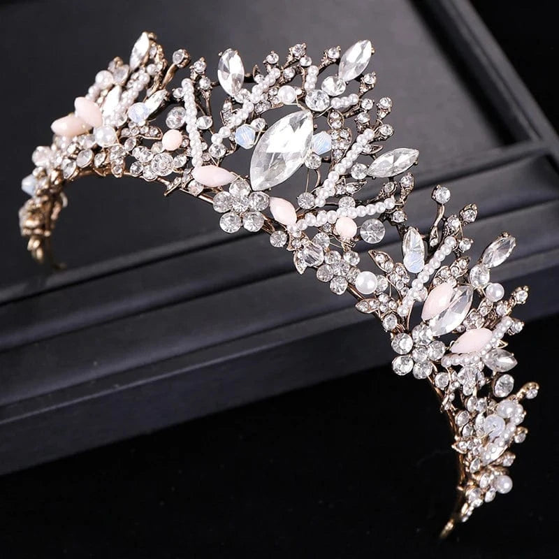 Silver Fashion Wedding Crown Tiara Handmade Tiara Wedding Crystal Bridal Headpiece Crown