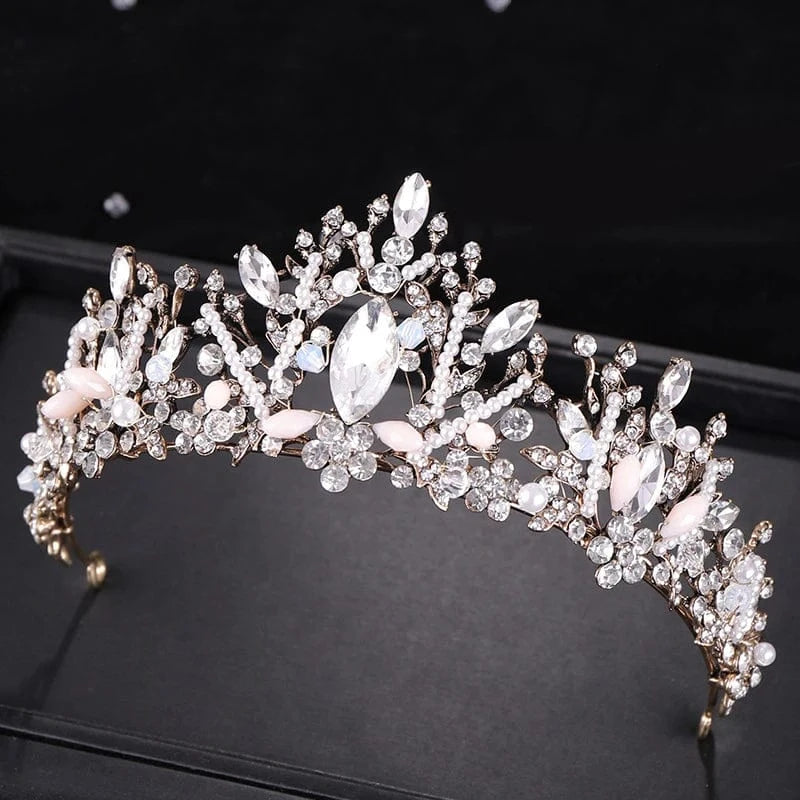 Silver Fashion Wedding Crown Tiara Handmade Tiara Wedding Crystal Bridal Headpiece Crown