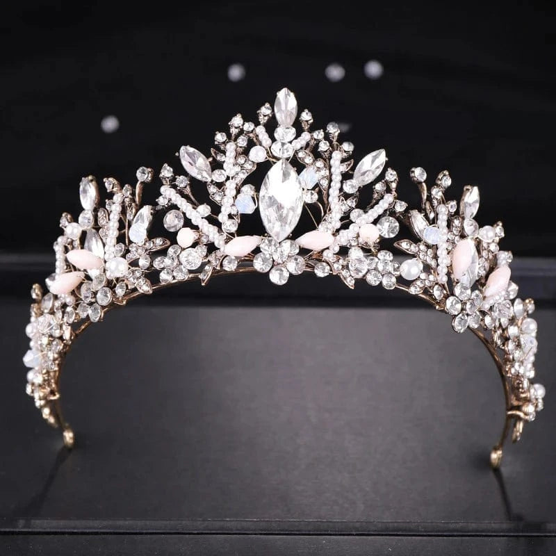 Silver Fashion Wedding Crown Tiara Handmade Tiara Wedding Crystal Bridal Headpiece Crown