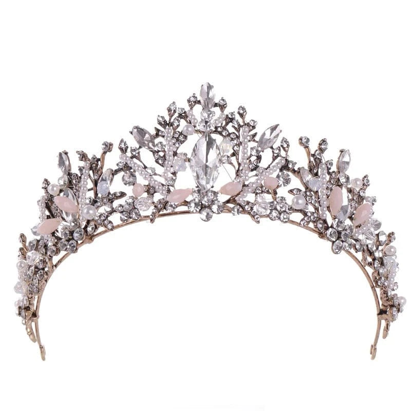 Silver Fashion Wedding Crown Tiara Handmade Tiara Wedding Crystal Bridal Headpiece Crown