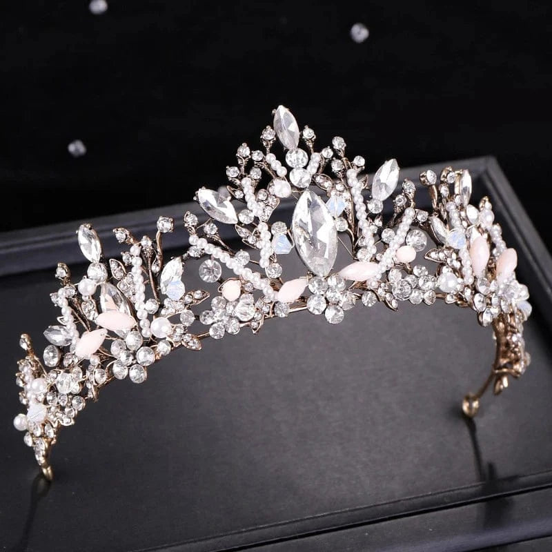 Silver Fashion Wedding Crown Tiara Handmade Tiara Wedding Crystal Bridal Headpiece Crown